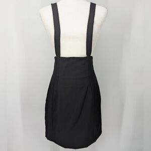 Vintage Designer Marithe Francois Girbaud Black High Waist Suspenders Skirt 46